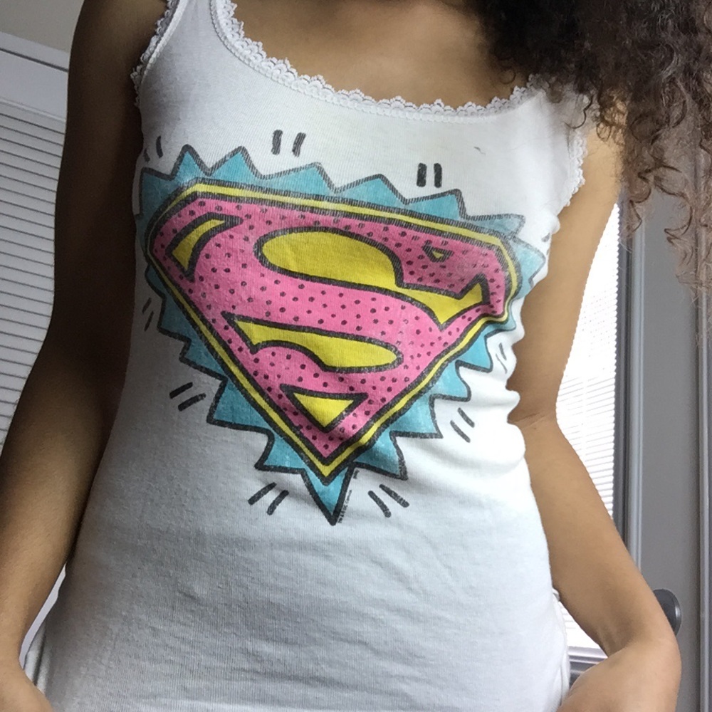 Super Man comic Logo Cami by Junk Food